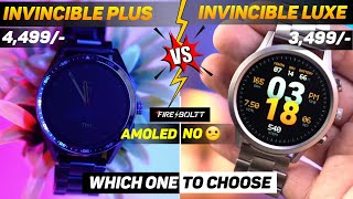 Fire boltt Infinity Luxe VS Invincible Plus  Comparison Video [upl. by Haleeuqa]