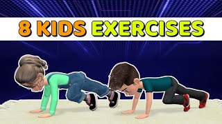 8 KIDS EXERCISES FOR BONE amp MUSCLE STRENGTH [upl. by Uchida]