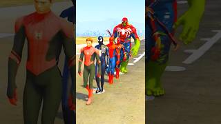 Los Spiderman se enfrentan al Venom 😱 SpiderXGTAV animation spiderman shorts [upl. by Gnirol]