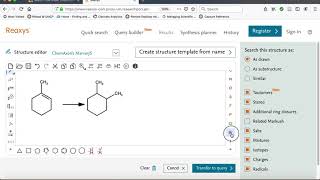 Reaction searching in Reaxys [upl. by Hassin]