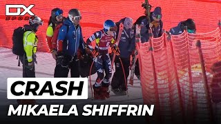 Alpine Ski Mikaela Shiffrin huge crash at Cortina dAmpezzo  Downhill  2024 🇮🇹 [upl. by Rebmetpes]