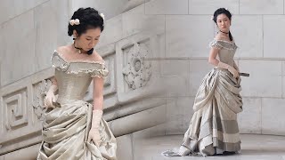 I Made a Victorian Bustle Gown and Wore it to New York Public Library [upl. by Maxfield]