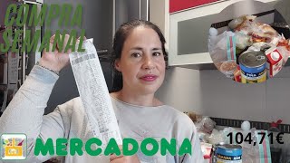 Compra semanal Mercadona Con precios Familia de 4 Intentando ahorrar [upl. by Persse]