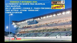 PRIX DEJOPEJA 2115 R1C5 PARISVINCENNES TROT ATTELE  2700m  6000000€  Corde à gauche [upl. by Seessel403]