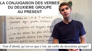 Conjuguer les verbes du deuxième groupe au présentConjugate second group verbs in French present [upl. by Hiram503]