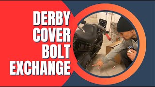 Derby cover bolt change on 2020 FXLRS [upl. by Alfreda]