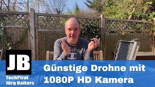 Günstige Drohne mit 1080P HD Kamera im Test Was kann eine Amazon Drohne für 190€ [upl. by Eihtur]