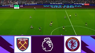 WEST HAM VS ASTON VILLA  PREMIER LEAGUE 20232024  FOOTBALL LIFE 2023 [upl. by Anniahs]