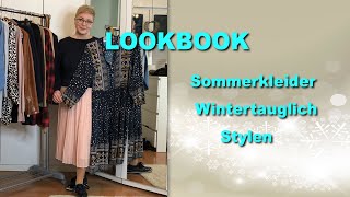 LOOKBOOK  Sommerkleider wintertauglich stylen [upl. by Celin]