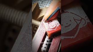 MANUAL SEAL CARVING hobbies seal sealcarving bear diy stamps tutorial asmrsounds fyp [upl. by Reinald124]