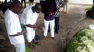 Making of Libation during Akwasidae [upl. by Nosidda]