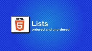 HTML5 and CSS3 Beginner Tutorial 9  lists [upl. by Ddal]