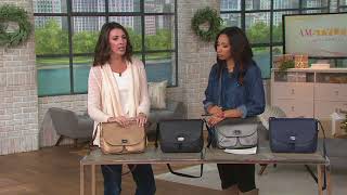 Tignanello Pebble Leather Large Crossbody Handbag on QVC [upl. by Auqenahs]