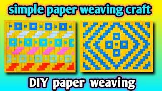 paper weaving tutorial simple paper weaving craft diy paper mat weaving 2 paper weaving stylist [upl. by Anilra]