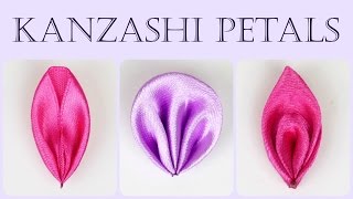 How to make kanzashi petals I Flower petals tutorial [upl. by Marcelo175]