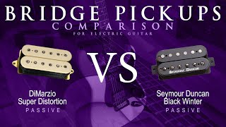 DiMarzio SUPER DISTORTION vs Seymour Duncan BLACK WINTER  Passive Bridge Guitar Pickup Comparison [upl. by Schreibe]