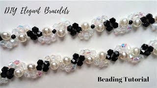 DIY Crystal and Pearls Bracelets How to Make Beading Bracelets [upl. by Ravi]