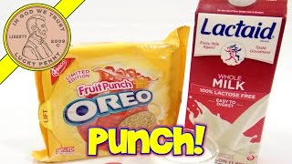 Fruit Punch Oreo Limited Edition Cookies amp Lactaid Milk [upl. by Coral]