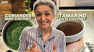 MUST TRY  Two Chutneys One Video Coriander Mint amp Tamarind  Food with Chetna [upl. by Parsons]