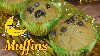 How to Make Banana Muffins Banana Chocolate Chip Muffin Easy Banana Muffins Recipe Bobo’s Kitchen [upl. by Nagel499]