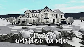 Bloxburg  Classy Winter Family Home 254k  No Large Plot  Realistic amp Modern  House Build [upl. by Ravens]