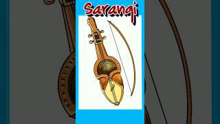 Sarangi drawing and Coloring Nepali Musical instrument shortvideo shorts music easy [upl. by Banyaz]