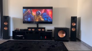 Klipsch Home Theater demo  RP1600 SW [upl. by Merell]