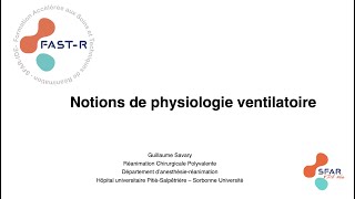 Notions de physiologie respiratoire [upl. by Haneeja913]