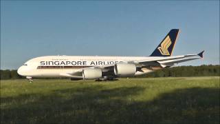 Singapore Airlines Flug SQ346 A380 landet in Zürich [upl. by Carmelina]