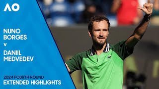 Nuno Borges v Daniil Medvedev Extended Highlights  Australian Open 2024 Fourth Round [upl. by Lowe]