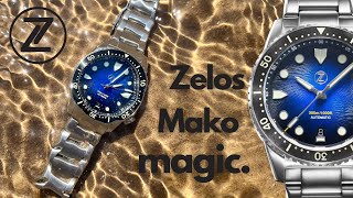 Zelos does it AGAIN The beautiful Mako 3 desk diver delivers  affordable microbrand watch review [upl. by Jemine]