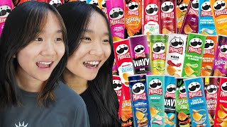 We TIER RANKED Pringles Chip Flavors  Janet and Kate [upl. by Icrad]