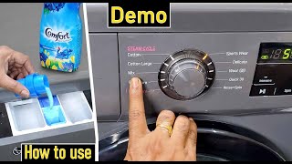 LG Front Load Washing Machine demo  how to use lg front load fully automatic washing machine [upl. by Aihsas142]