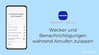 Wecker und Benachrichtigungen während Anruf zulassendeaktivieren  Samsung Android 14  One UI 6 [upl. by Eanat]