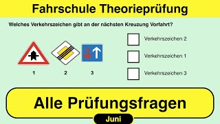 🚘 Führerschein Theorieprüfung 🚗 Alle Prüfungsfragen Juni 🎓📚 Teil 1 [upl. by Olecram]