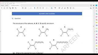 Exercise 2 Alkanes and Alkenes Question 4 to 11 Cambridge IGCSE O level Chemistry Lesson 65 part d [upl. by Elihu]