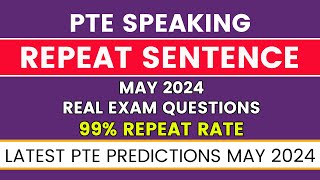 Repeat Sentence  PTE Speaking  Real Exam Questions May 2024  99 Repeat Rate by Ambition Abroad [upl. by Horwitz149]