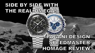 Side By Side With The Real Omega  Pagani Design Speedmaster Homage Review [upl. by Cyrus]