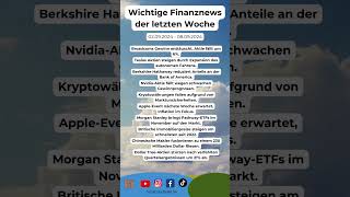 🚨 Top 10 Finanznachrichten der Woche 0209  08092024 🚨 finanznews news finanzen [upl. by Chill]