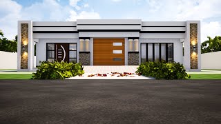 Simple And beautiful house design Flat roof house design  2Bedroom  Hidden roof144mx163m [upl. by Khanna]