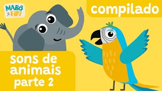 SONS DE ANIMAIS  PARTE 2  vídeo infantil educativo  SÉRIE ACHOU  Mabô e Fifi [upl. by Arnie366]