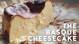 Basque Burnt Cheesecake Recipe  Creamy and gooey easy cheesecake [upl. by Herbst]