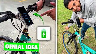 Como cargar la bateria de tu teléfono con tu bicicleta 😱🔋😱 [upl. by Lundin]