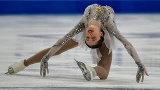 14yearold Isabeau Levito slays audience places 4th in short program at US Championships [upl. by Nosretep598]