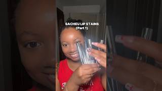 Trying the viral ​⁠​⁠sacheubeauty lip stains  sacheu beauty  viral makeup  peel off lip liner [upl. by Agnola819]