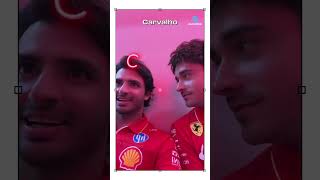 Sainz and Leclerc guess footballers ⚽️ f1 formula1 [upl. by Revlis950]