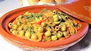 طاجين السمك بالخضربطريقة صحية الشيف نادية  Tajine de poisson aux légumes [upl. by Yenffit]