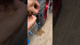 THE PROCESS OF TIRE PATCH tiremaintenance tirerepair tire motorcylce tutorial [upl. by Samuella]