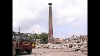 Fred Dibnah felling the Coop Dairy Chimney Leicester  1993 [upl. by Auka]