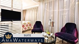 AMA Stella  Suite Walkthrough Tour amp Review 4K  AMA Waterways River Cruise Category SS [upl. by Gilmour631]